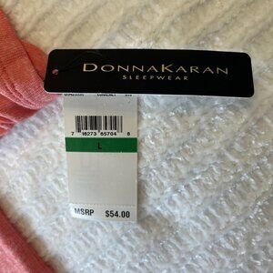 NWT DONNA KARAN Orange T-Shirt Sleepwear Jersey Pajama Top blouse Large L Soft
